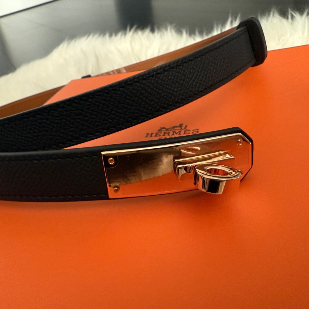 Hermès Kelly 18 Belt Rosegold
